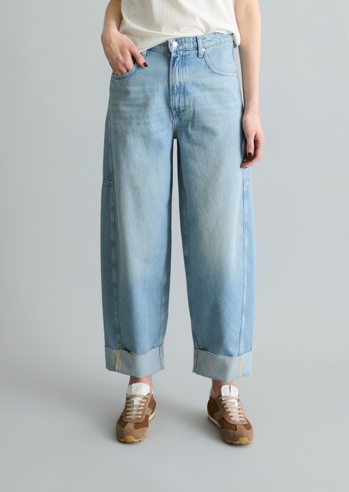 Jeans model Enni wide barrel cropped — Light Blue