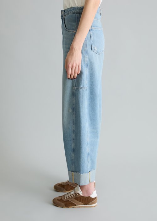Jeans model Enni wide barrel cropped — Light Blue