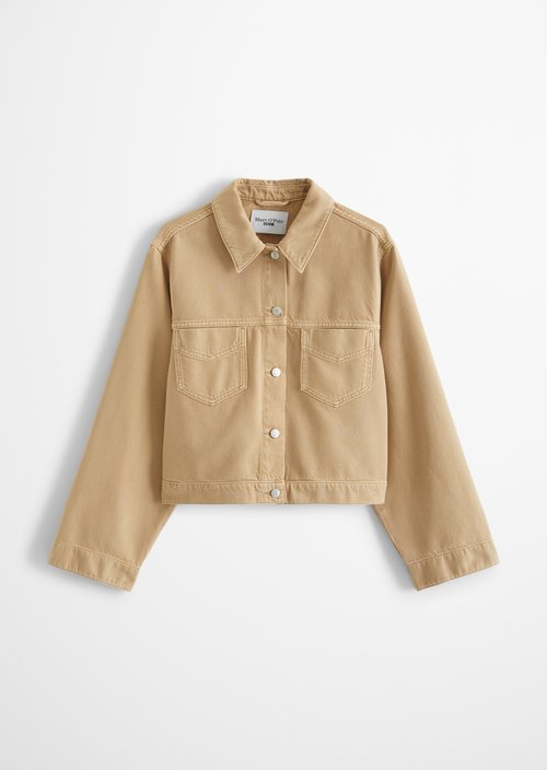 Cropped oversized denim jacket — Smoky Pine