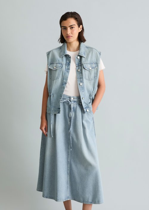 Loose denim vest — Light Blue