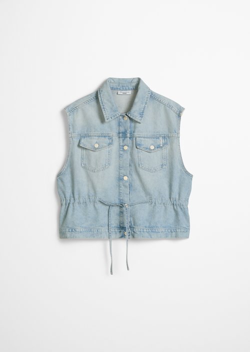 Loose denim vest — Light Blue