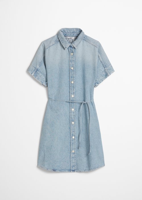 Relaxed shirt dress — Light Blue