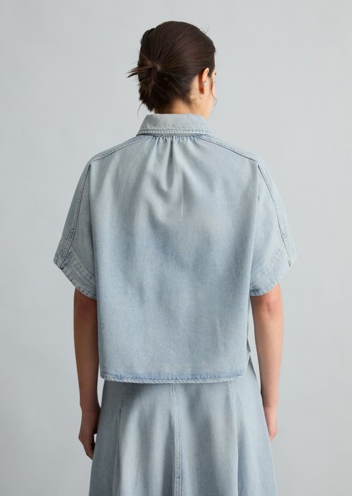 Relaxed denim blouse — Light Blue