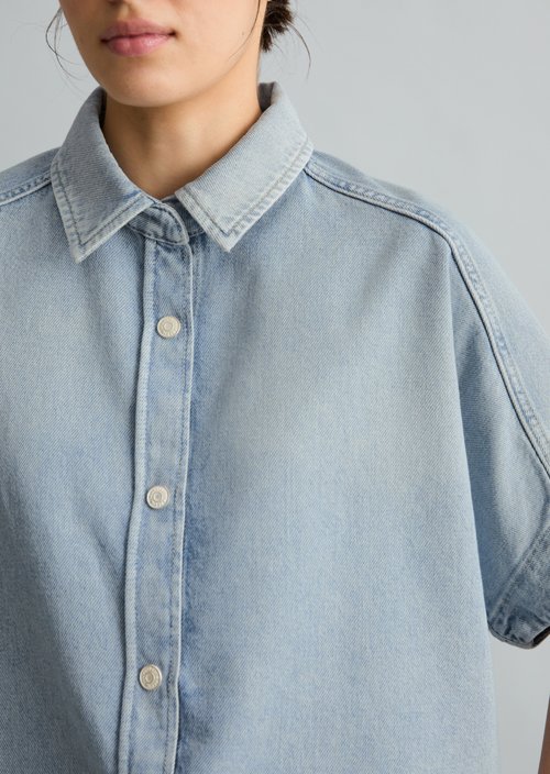 Relaxed denim blouse — Light Blue