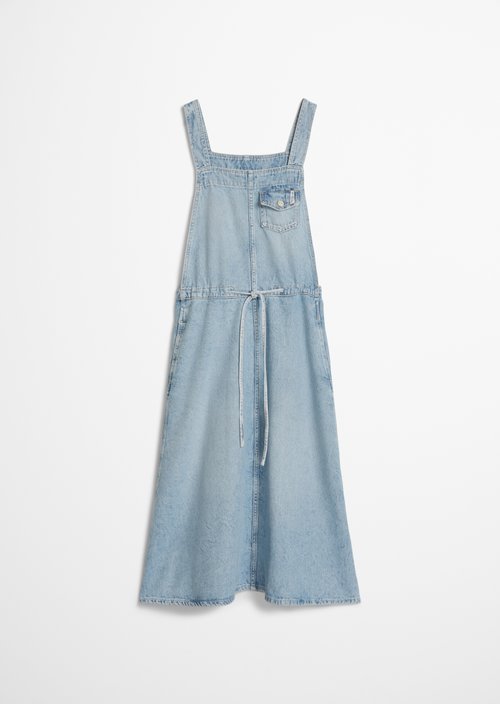 Jeans dungaree dress flared — Light Blue