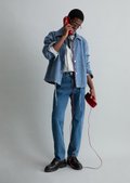 Regular denim jacket with pineapple fibers - blue | Denim jackets