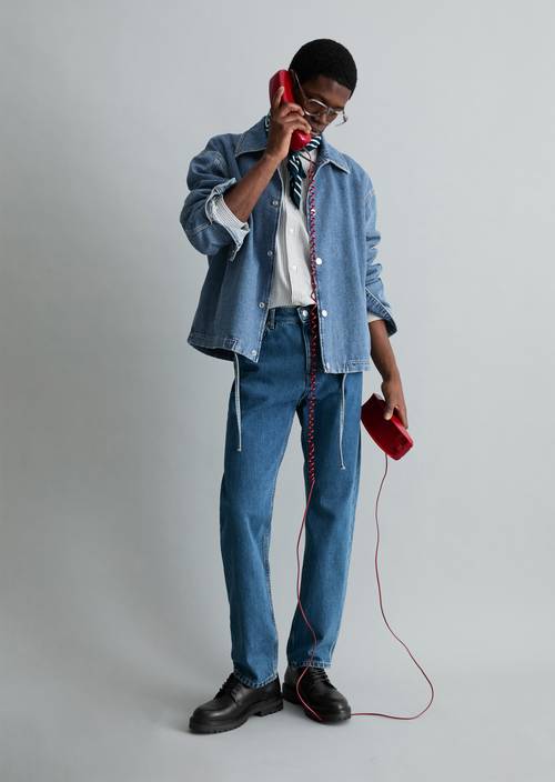 Jeansjacke regular Medium Blue in Frontalansicht