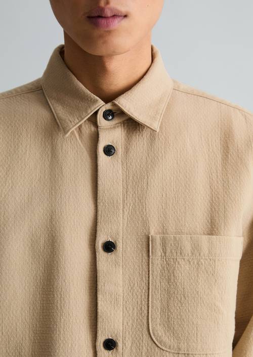 Hemd regular Frosty Sand in Detailansicht