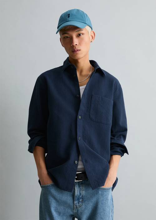 Hemd regular Navy Teal in Frontalansicht