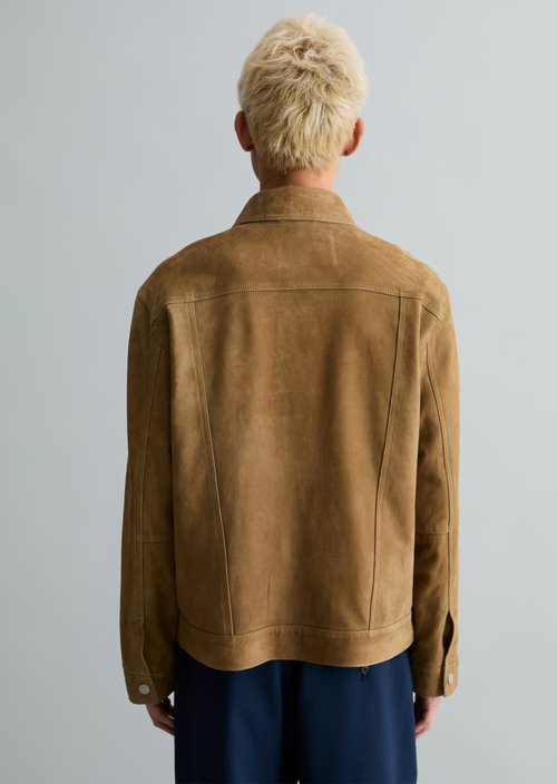 Leather jacket regular — Leather Green (alternate view)