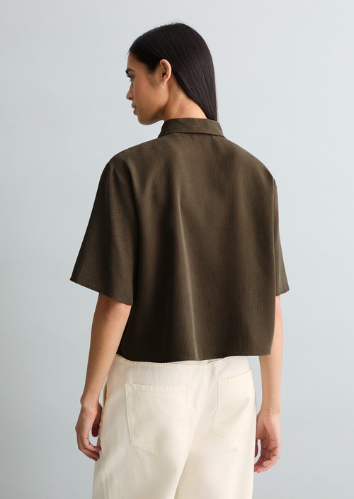 Crop blouse relaxed — Hazelnut Brown