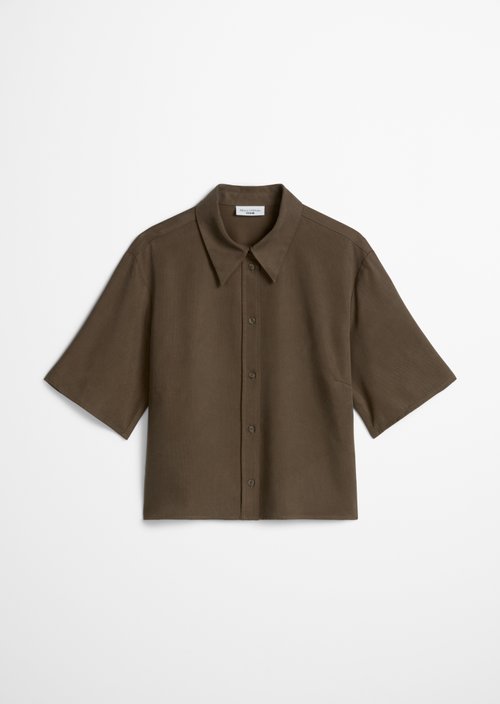 Crop blouse relaxed — Hazelnut Brown