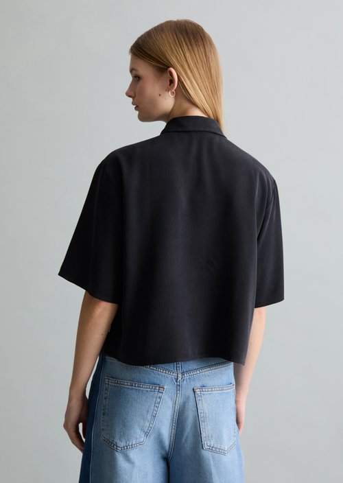 Crop blouse relaxed — Blue Depths