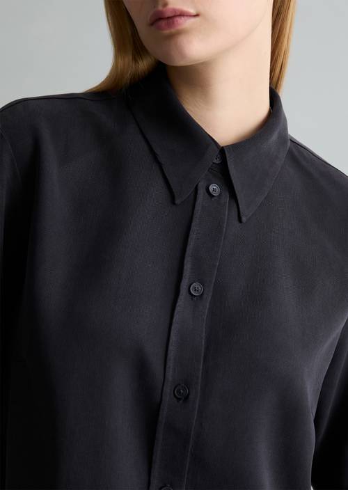 Crop-Bluse relaxed Blue Depths in Detailansicht