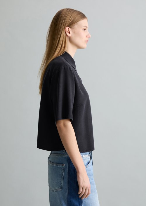 Crop blouse relaxed — Blue Depths