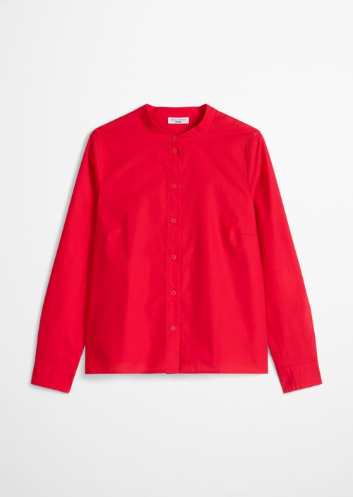 Regular blouse with pleat detail — Carmine Red