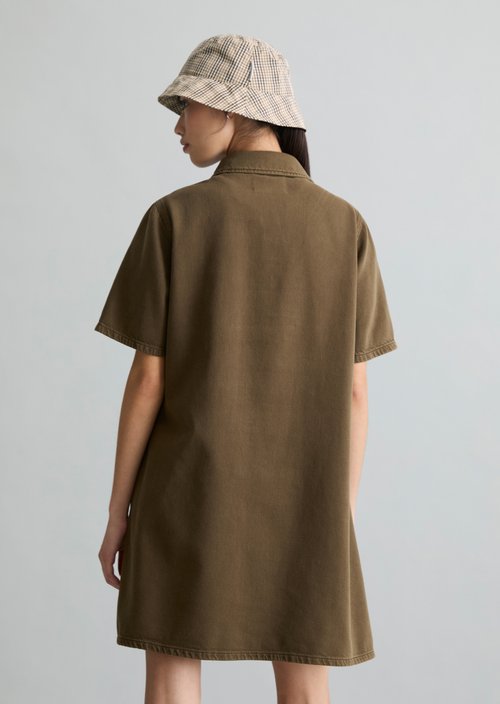 Mini dress flared — Hazelnut Brown