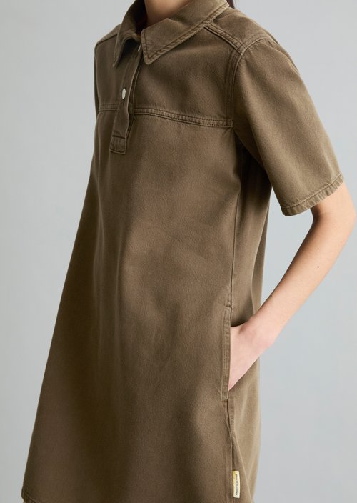 Mini dress flared — Hazelnut Brown