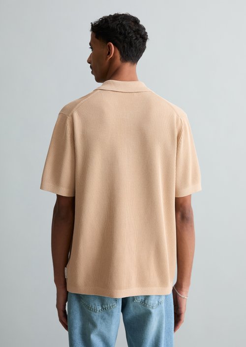 Regular knit polo shirt — Frosty Sand