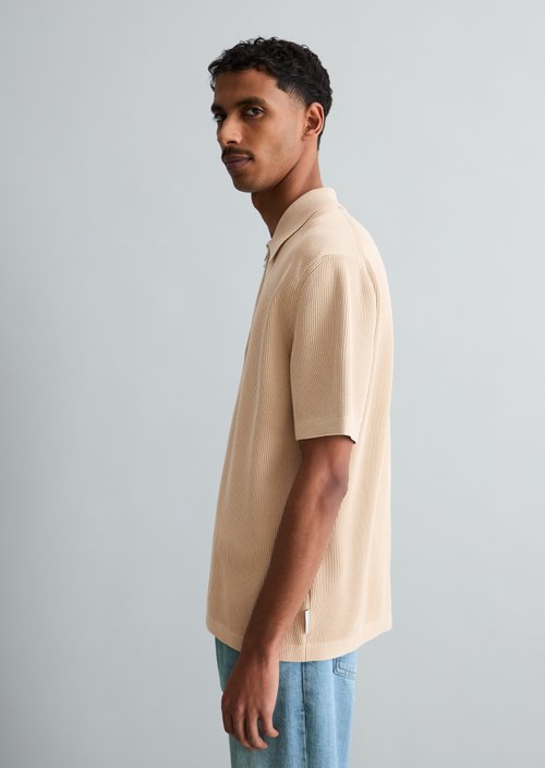 Regular knit polo shirt — Frosty Sand