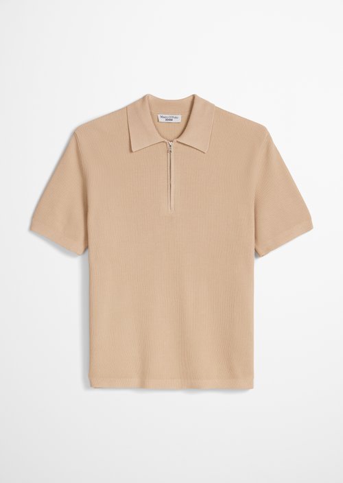 Regular knit polo shirt — Frosty Sand