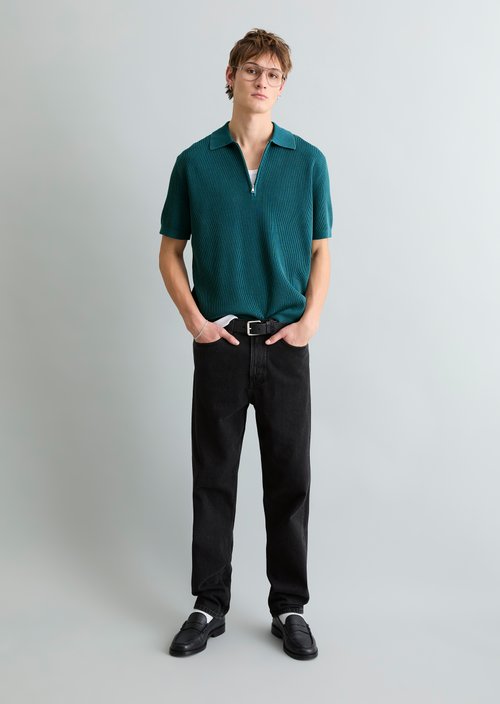 Regular knit polo shirt — North Sea