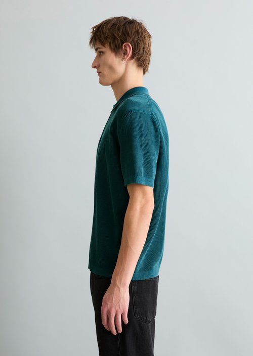 Regular knit polo shirt — North Sea