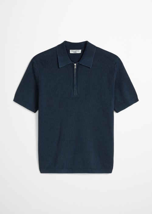 Regular knit polo shirt — Navy Teal