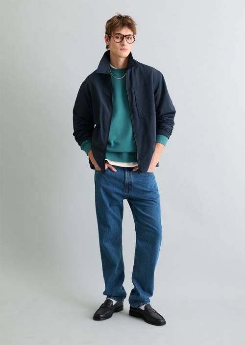 Outdoor-Jacke regular Navy Teal in Frontalansicht