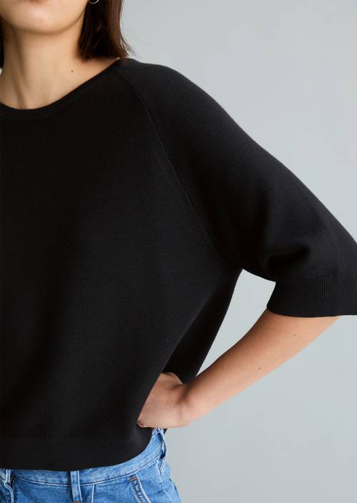 DfC Pullover relaxed Black in Detailansicht