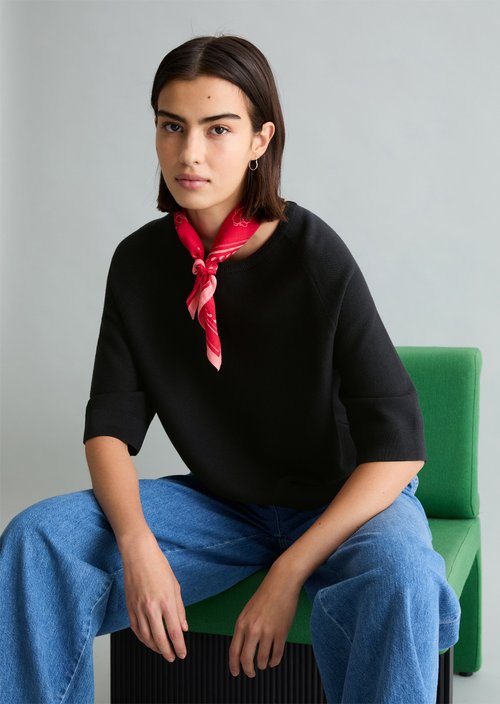 Relaxed-fit Sweater — Black