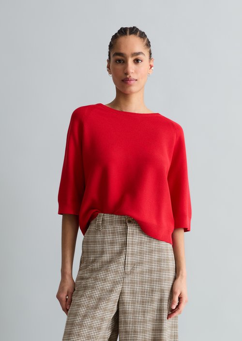 Relaxed-fit Sweater — Carmine Red