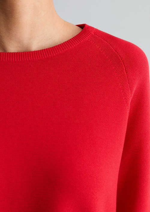Relaxed-fit Sweater — Carmine Red