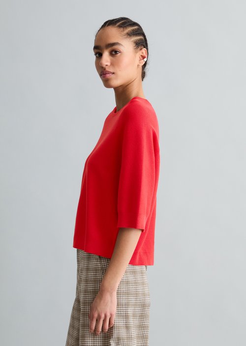 Relaxed-fit Sweater — Carmine Red
