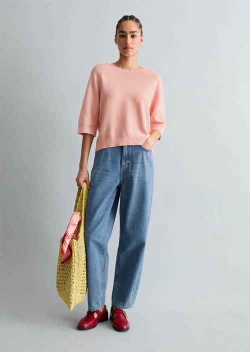 DfC Pullover relaxed Peony Pink in Frontalansicht