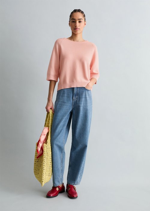 Relaxed-fit Sweater — Peony Pink