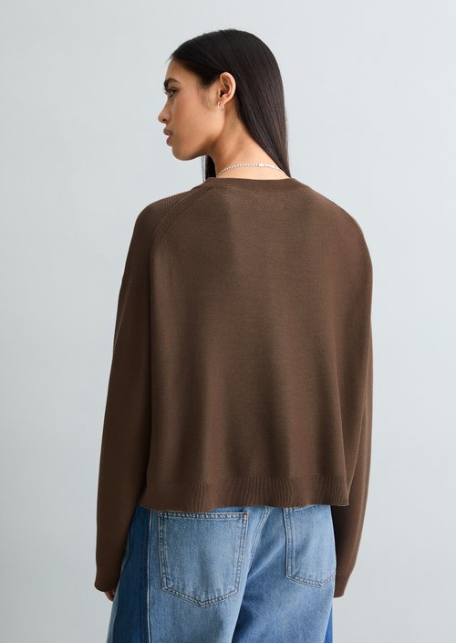 DfC Cardigan relaxed — Hazelnut Brown