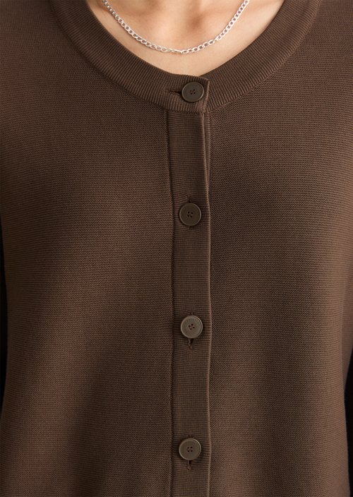 DfC Cardigan relaxed — Hazelnut Brown