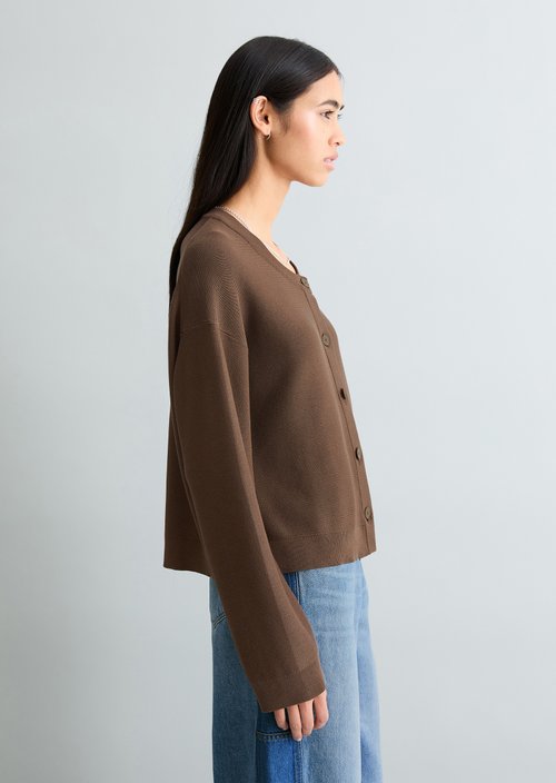 DfC Cardigan relaxed — Hazelnut Brown