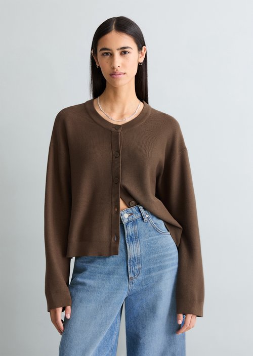 DfC Cardigan relaxed — Hazelnut Brown