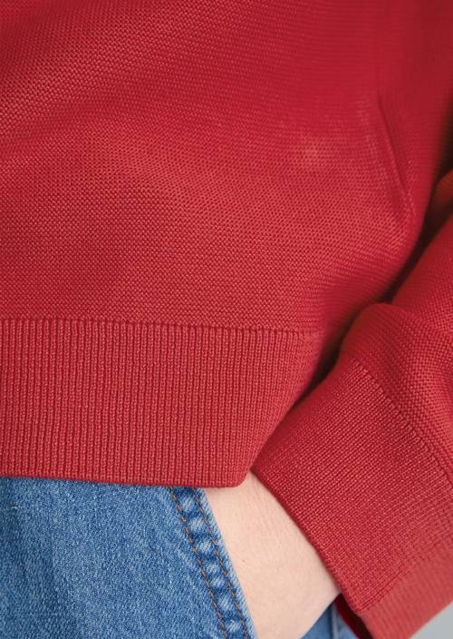 DfC Cardigan relaxed Carmine Red in Detailansicht