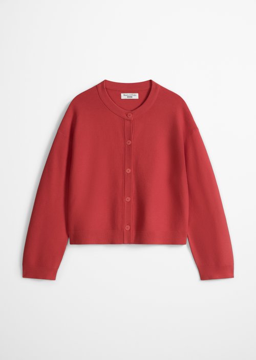 DfC Cardigan relaxed — Carmine Red