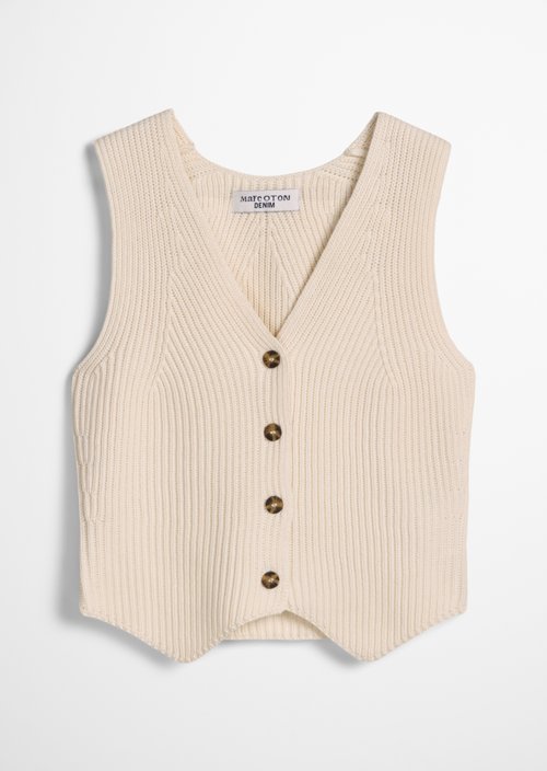 DfC knitted vest regular — Creamy White
