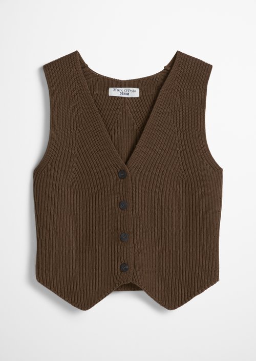 DfC knitted vest regular — Hazelnut Brown