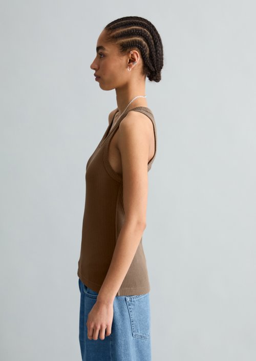 Regular tank top — Hazelnut Brown