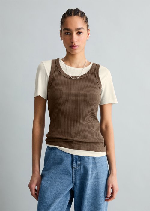 Regular tank top — Hazelnut Brown