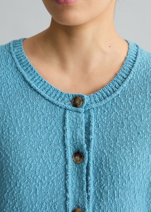 Regular short sleeve cardigan — Blue Dawn