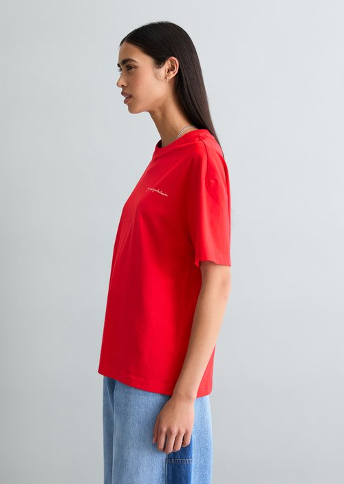 Relaxed T-shirt — Carmine Red