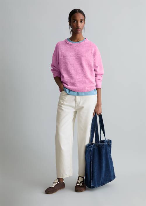 Pull-over regular Pale Bubblegum in vooraanzicht