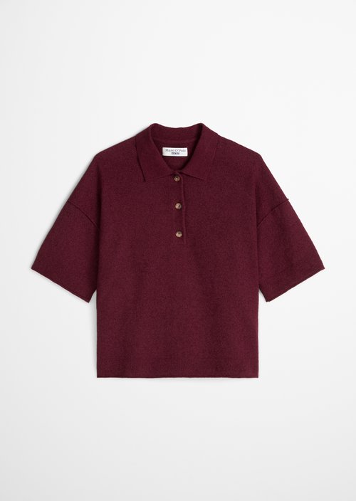 Regular knit polo shirt — Merlot Red